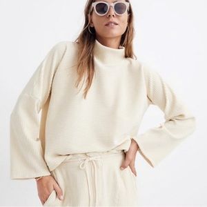 Texture & Thread Velour Corduroy Mockneck Top L